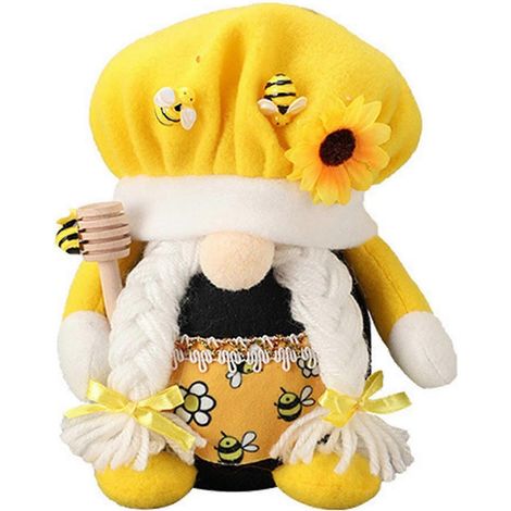 Nain abeille pour la fête des abeilles, décoration pour étagère à poupées, plateau à étages, lutin nain, cadeau pour la maison, la ferme, la cuisine ou la table à manger (1/5)