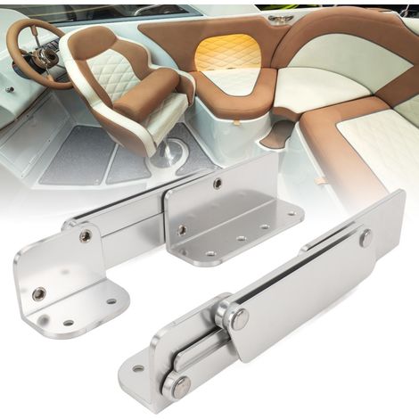 2 Bootssitzbefestigungsscharniere aus Aluminiumlegierung, klemmsicher, klappbar, rostfrei und verformungsbeständig, für Yachten (1/5)