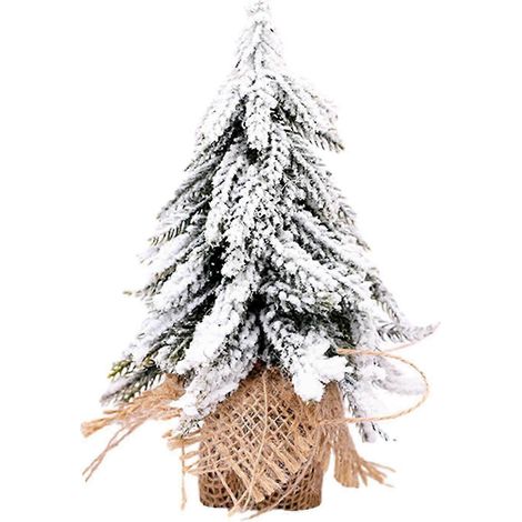 Sapin de Noël artificiel miniature enneigé, petit sapin de Noël floqué pour table ou bureau, décoration de Noël pour la maison-20cm