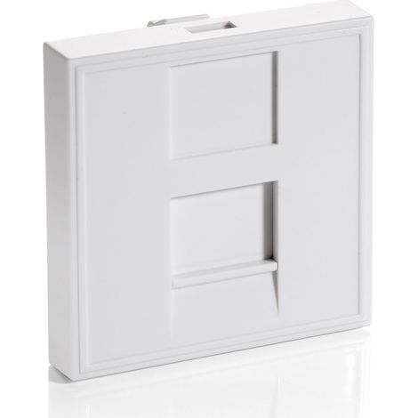 Equip Unterputzdose Einsatz French 1 Keystone 45x45 RAL9010 Polybeutel