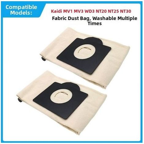 Sacchetti per la polvere lavabili per aspiratori Kärcher MV3, WD3, NT20, NT30, WD3 (1/4)