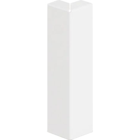 Coin extérieur FCL pour plinthes FC en acier 8cm x 2cm x 1cm - blanc mat
