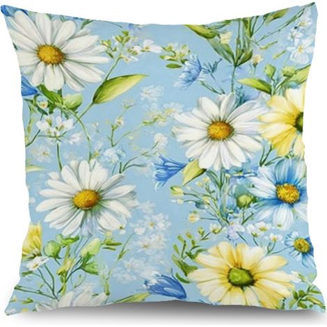 Housses de coussin style rustique floral, décoration intérieure maison,40×40cm (1/5)