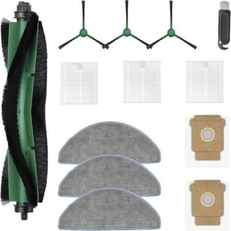 Accessoires pour Aspirateur Irobot Roomba Combo 2 Essential/IRobot Roomba 105 Combo, 1 Brosse principale, 3 Serpillères, 3 Filtres, 3 brosses latérales, 2 sacs à poussière (1/4)