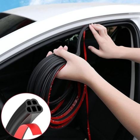 Joint Portiere Voiture, 5M Joint Porte Voiture Autocollante Joint Caoutchouc Protection Porte de Voiture Joint Fenetre Isolation pour Voitures, Bateaux, Véhicules Récréatifs, Camions (1/4)