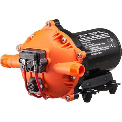 Pompe à membrane 12 V, débit de 5 GPM (18,93 L/min), pompe à eau 12 V CC à 5 chambres avec pressostat automatique réglable de 2,7 à 6,9 bar (40 à 100 PSI), orifice MNPT de 12,7 mm (1/2") (1/5)