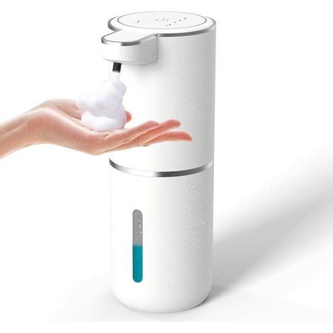Automatischer Seifenspender – 400 ml, wiederaufladbar über USB, 4-stufig verstellbar, wandmontierter elektrischer Seifenspender für Bad und Küche