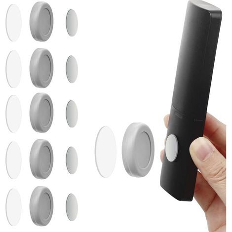 Magnetische Fernbedienungshalter (5 Stück, grau) Wandhalterungen, Organizer ohne Löcher, Aufbewahrungsbehälter für Zuhause, Büro und Schule (1/4)