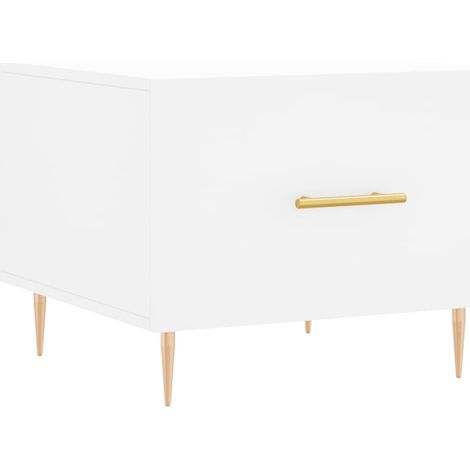 Maison Exclusive - Couchtisch Weiß 50x50x40 cm Holzwerkstoff