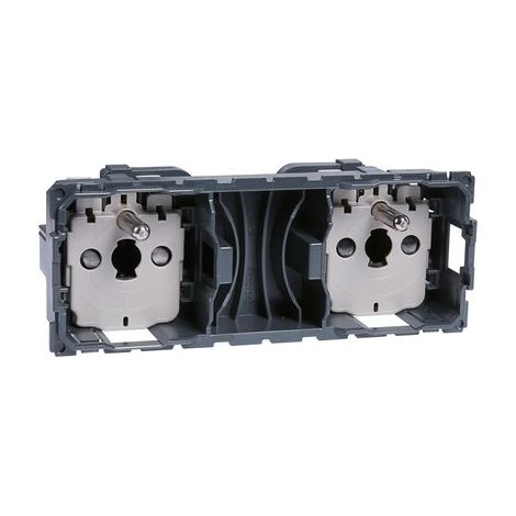 Legrand – Prise de courant complète 2x2P+T pré-câblée – Mode de pose encastré – Indice de protection IP20 – Pour installation électrique standard