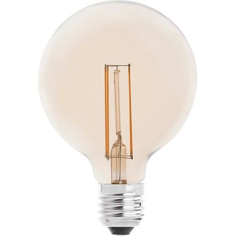Bombilla E27 LED 4W 2200K Globo filamento ambar (1/3)