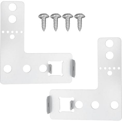 Lot de 2 Supports de montage Lave-vaisselle Acier inoxydable Réglable Compatible Bosch Siemens Neff Cuisine (1/5)