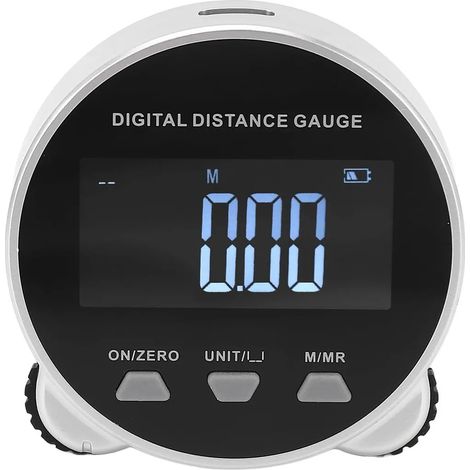 Roue de mesure numérique – rechargeable par USB, mesure précise jusqu'à 199 m – avec écran LCD, télémètre intelligent portable pour surfaces droites, courbes et irrégulières (1/5)