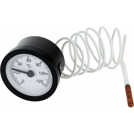 Thermomètre à Cadran Jauge de Température Capillaire avec Capteur 1m 0-120°C pour Mesurer l'Eau Liquide (1/4)