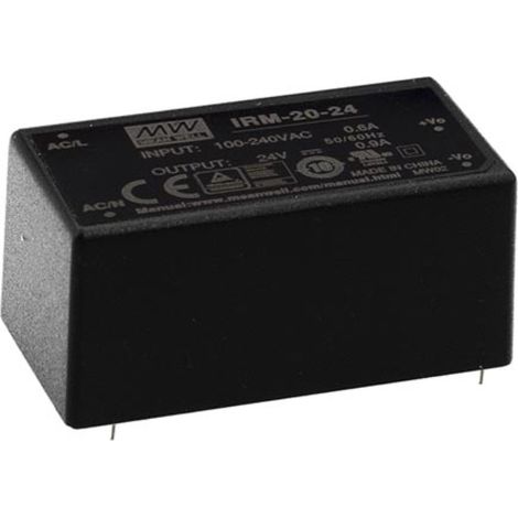 Mean Well - NETZTEIL - 1 AUSGANG - 20 W - GESCHLOSSENE BAUFORM - 24 V (1/4)