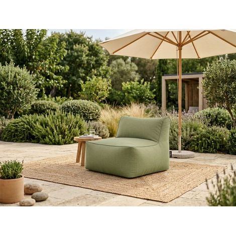 BOBOCHIC - Chauffeuse 1 place sans accoudoir pour canapé de jardin modulable RIVIERA Vert (1/5)