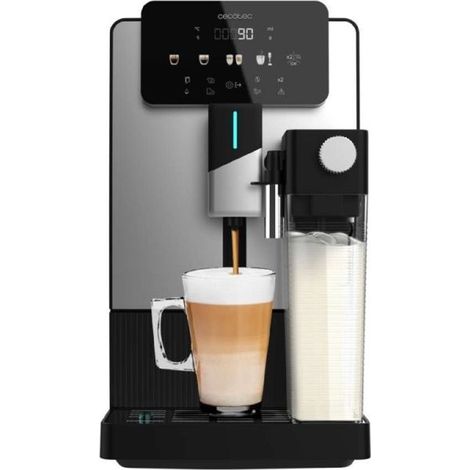 Cecotec – Cafetière superautomatique 19 bars – Système Thermoblock – 6 boissons – Réservoir de lait 400 ml – Moulin conique 5 niveaux de mouture