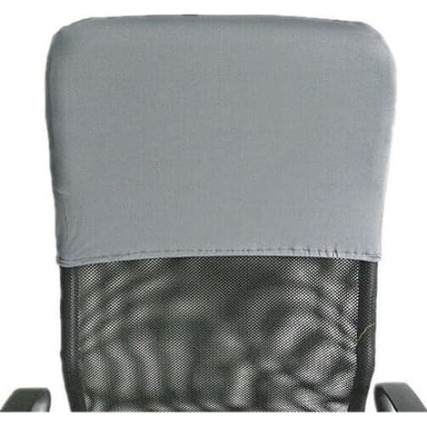 Housse de coussin de tête, housse de dossier, chaise, protection dorsale (gris, 28 x 48 cm) (1/5)