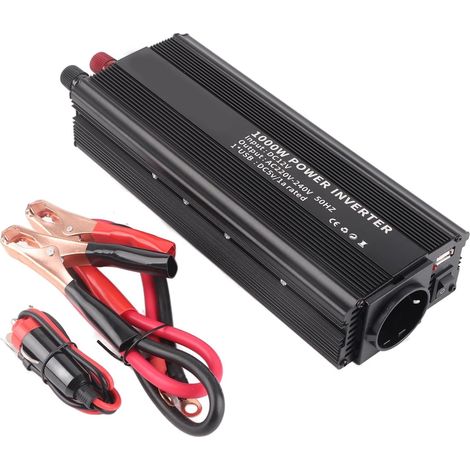 Onduleur Sinus Pur 12V à 220V 1000W Convertisseur pour Système Solaire Maison Énergie (1/5)