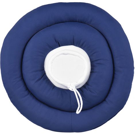 Collar protector para perros después de una cirugía: collar cónico ajustable con cordón en el cuello, impermeable, con forma de rosquilla, adecuado para perros pequeños, medianos y grandes (25 cm). (1/5)