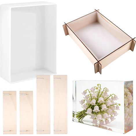 19.5x13.5x5 cm Large Rectangular Molds for Epoxy Resin (1/5)