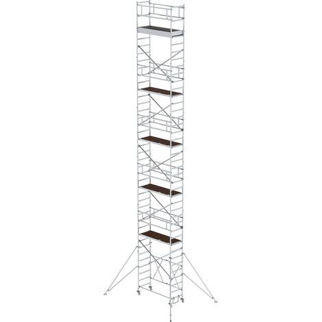 Günzburger Steigtechnik Echafaudage pliant 0,75 x 1,8 m avec stabilisateur Hauteur de plate-forme 10,8 m - 115109 (1/3)