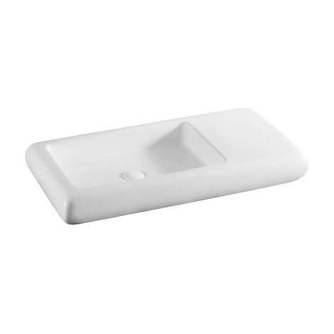 Lavabo da appoggio 80x42 cm - Bianco