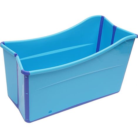 Mobile Badewanne für Erwachsene Faltbare Badewanne 98x50x56cm Babyschwimmbecken mit Ablaufschlauch Ideal für das kleines Badezimmer (1/5)