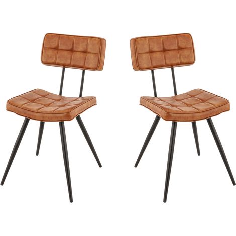 Chaise de brasserie en simili Maurine (lot de 2) (1/5)