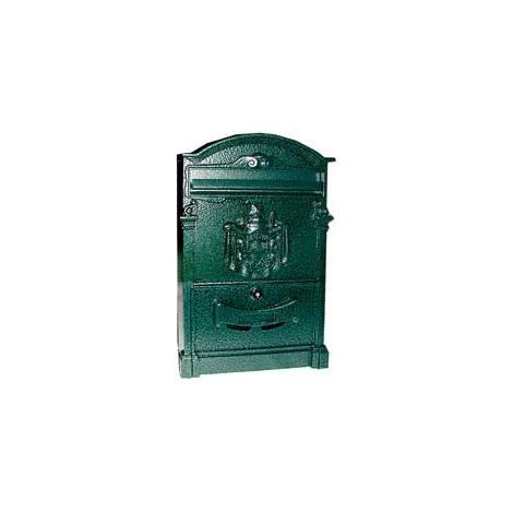 Boîte aux lettres extérieure en aluminium "Residence" Vert - cm.25x9x41h. couleur vert antique