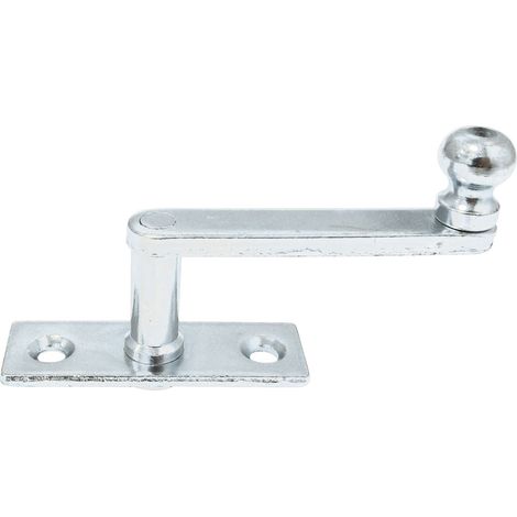 Fensterreiber auf eckiger Platte 20 mm für Kastenfenster, Stahl silberfärbig (1/2)