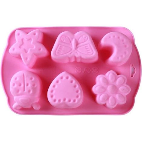 6 différentes Formes BRICOLAGE Fait Main En Silicone Savon Moule Chocolat Biscuit Fondant Gateau Production Créative Modèle G ya226