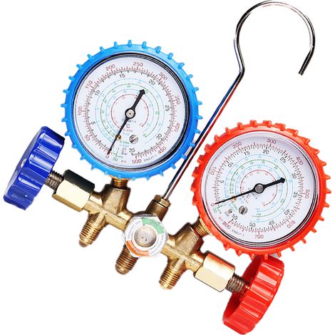 Kit d'outils pour climatisation au fluorure, ensemble d'outils en alliage fluoré, ensemble de manomètres pour climatiseur, kit d'entretien automobile (1/5)