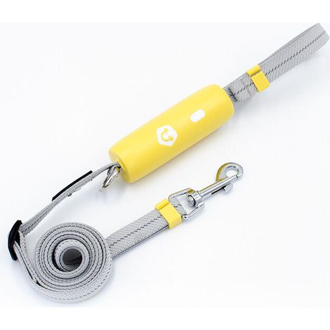 Dog leash, leash for small and medium dogs, elastic rope, chain for Corgi dog leash, yellow (1/5)