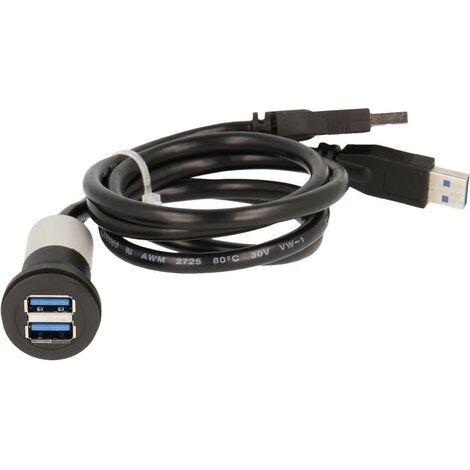 Cordon USB 3.0 RRJ2USB3SW150 150 cm USB 3.0 Schlegel RRJ2USB3SW150 noir 1.50 m (1/2)