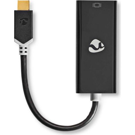 Adaptateur USB-C™  USB 3.2 Gen 1  USB-C™ mâle  Mini DisplayPort femelle  0,20 m  Rond  Plaqué or  PVC  Anthracite  Boîte avec fenêtre
