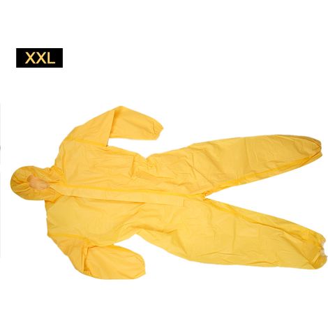 Combinaison de protection jaune 3085T anti-statique, résistant aux acides, bases, huiles et produits chimiques, taille XXL (1/5)