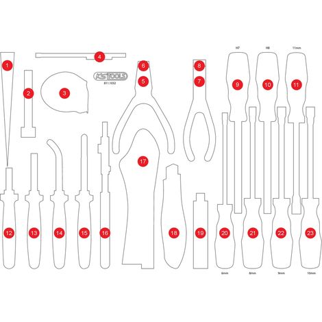 KS Tools Leere Schaumstoffeinlage zu 811.1032 (1/2)