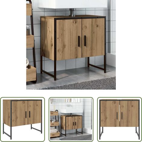 vidaXL Waschbecken Schrank -  Waschbeckenunterschrank Artisan-Eiche 60x33x60 cm