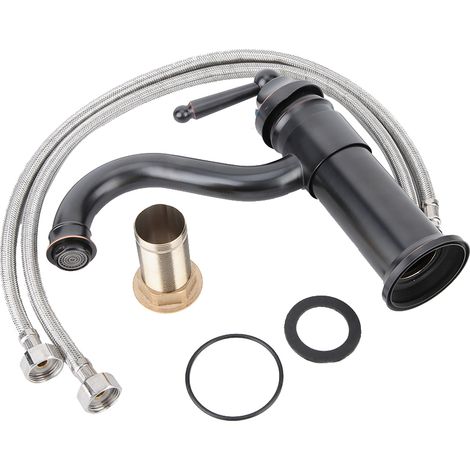 Robinet de Lavabo en Laiton à Une Poignée, Mitigeur de Cuisine et Salle de Bain avec Raccord G3/8" (1/5)