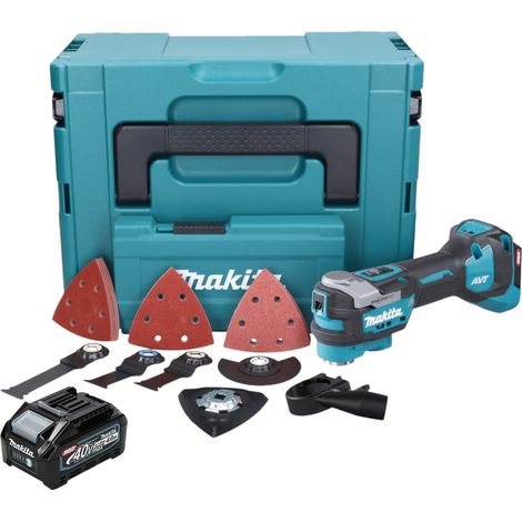 Makita TM 001 GM103 Herramienta multifunción sin cable 40 V máx. Starlock Max Brushless + 1x batería 4,0 Ah + 37 pcs. juego de accesorios + Makpac - sin cargador (1/5)