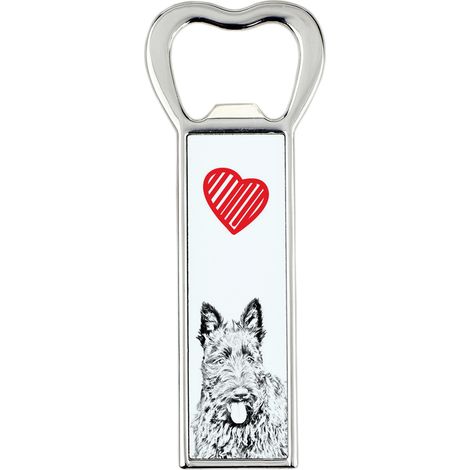 Scottish Terrier, Aberdeen Terrier - apribottiglie con cane, apri frigo personalizzato, regalo unico per uomo di Art-Dog (1/5)