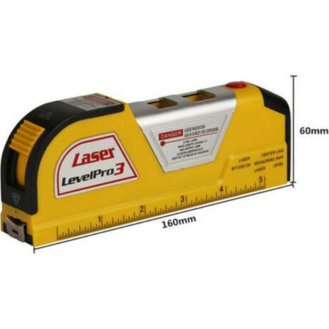 2.5M Niveau Laser Alignement Horizontal Vertical / Ruban Mètre Inclinometre à mesurer Aligner Multipurpose règle verticale