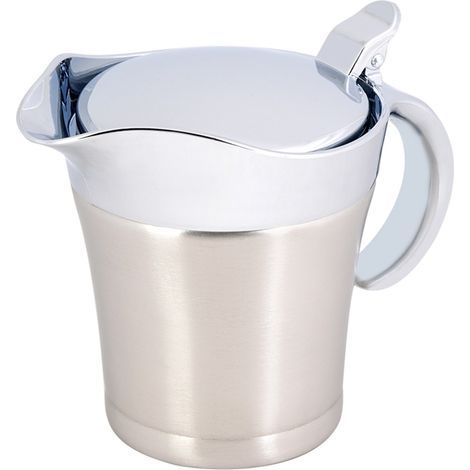 Saucière isotherme double paroi inox 304 450 ml, pot à sauce thermique pour service à table (1/5)