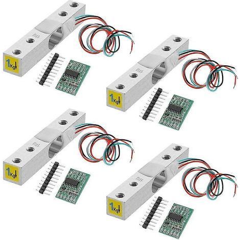 Digitale Wägezelle – 4 Sätze à 1 kg Wägezellen HX711 AD, Gewichtsverstärkermodul, Drucksensor (1/5)