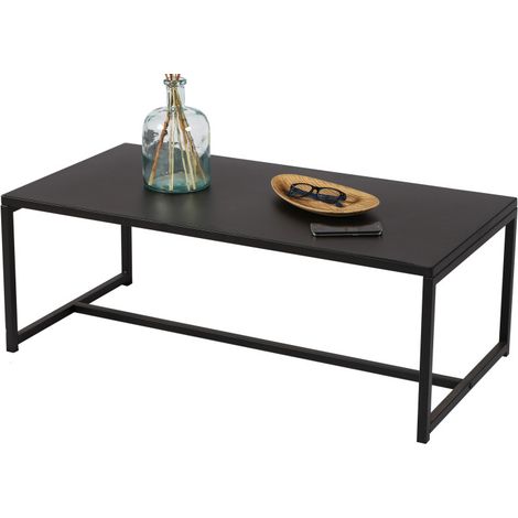 Table basse rectangulaire noire - Métal - Style industriel moderne - Livraison gratuite (1/5)