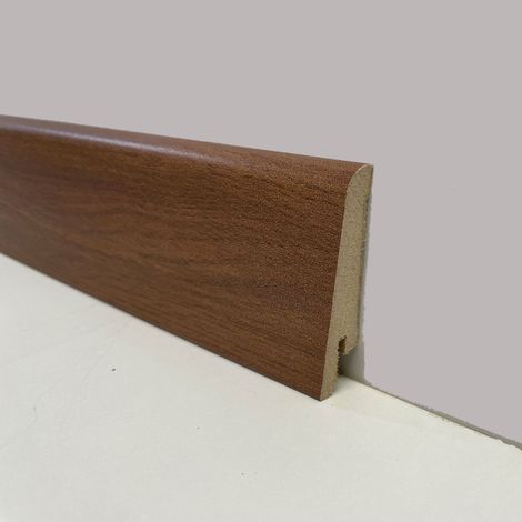 €1,69 - BATTISCOPA ZOCCOLINO in FIBRA DI LEGNO 60x15 Vari decori, Parquet, Laminati, SPC, LVT (prezzo al metro)-TEAK O ROVERE fumé