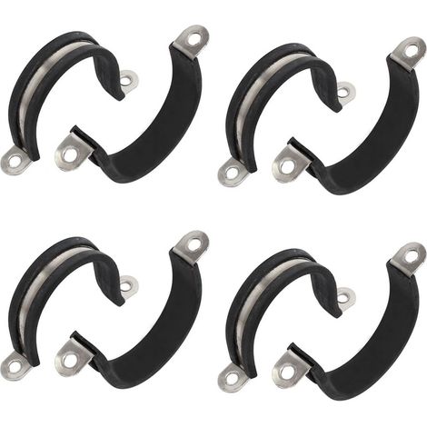 Colliers de serrage en U en acier inoxydable 304, 38mm de diamètre, avec revêtement en caoutchouc, 8 pièces (1/4)