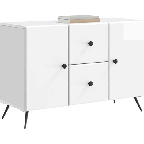 Maison Exclusive - Credenza Bianco Lucido 89 x 34,5 x 60 cm Legno ingegnerizzato