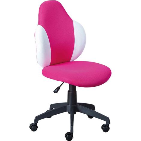 Chaise de Bureau "Jessi" 100cm Rose & Blanc (1/5)